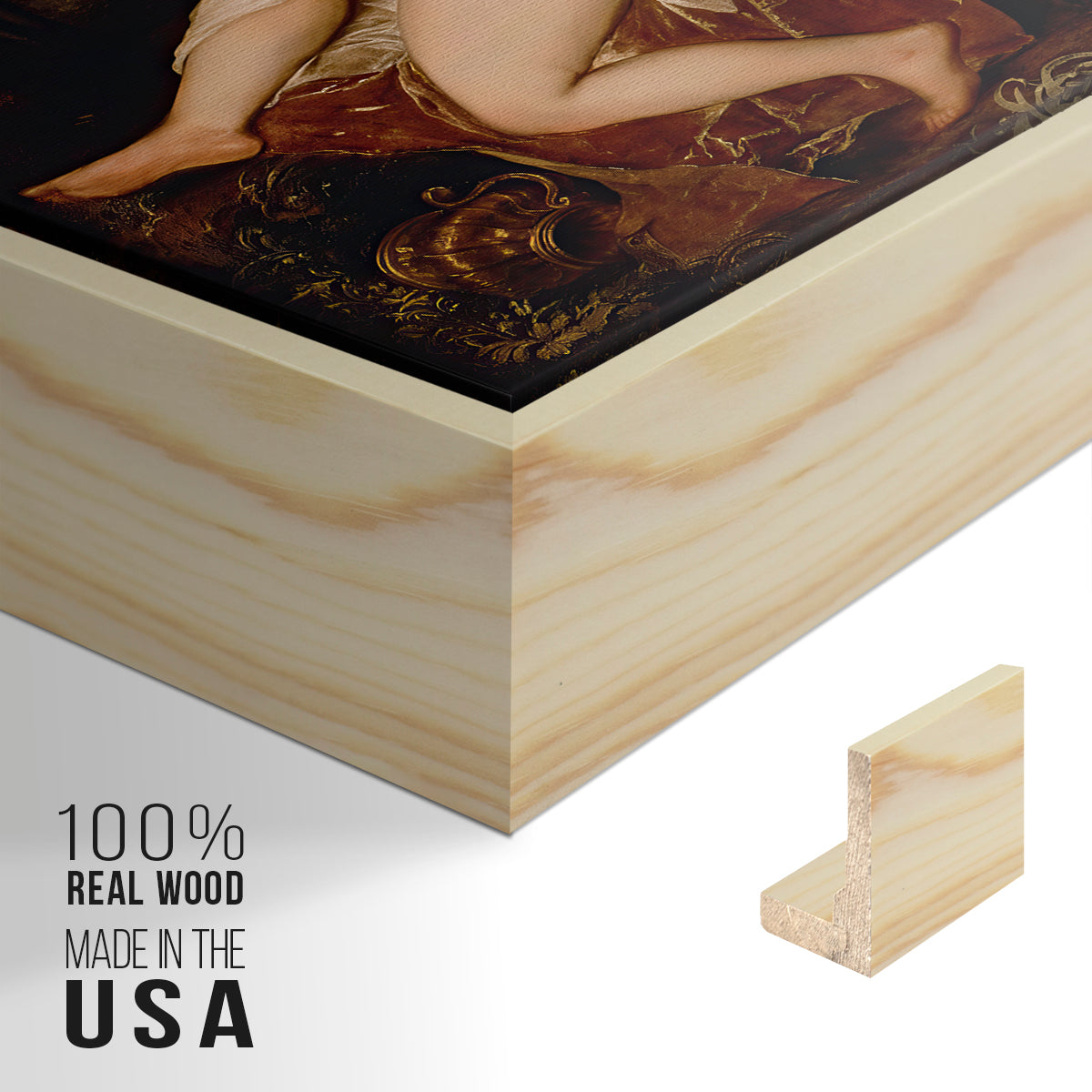 Venus and Adonis, 1554 - Floater Framed Canvas Print