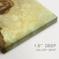 Canvas art print of a small dog resting with soft brushwork in warm-toned composition, highlighting texture and gallery-wrapped edges