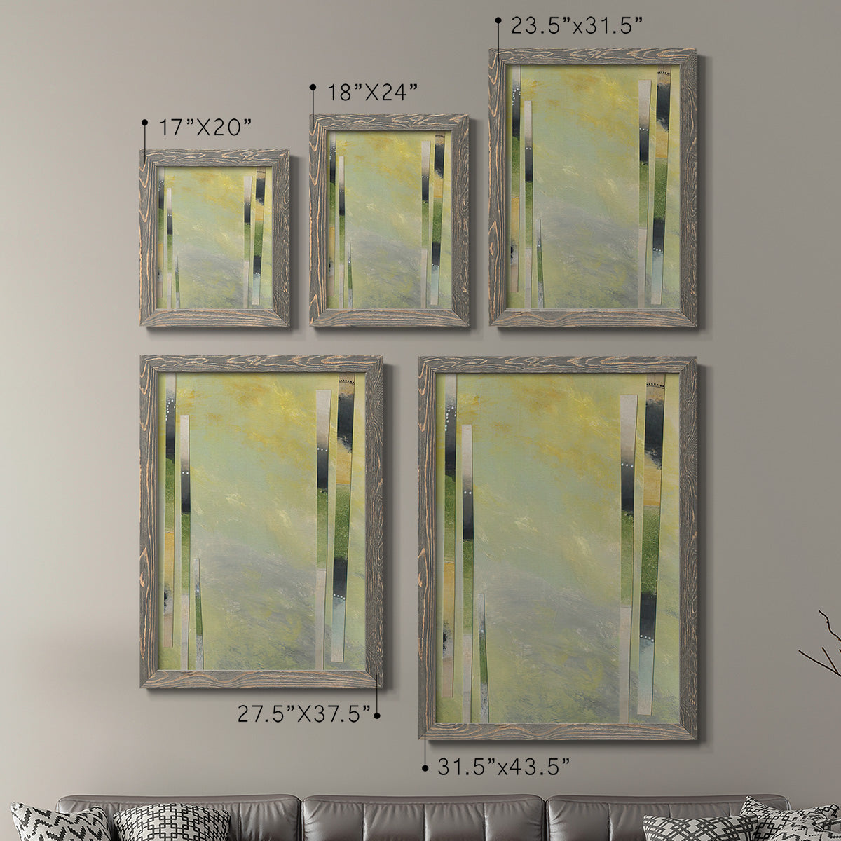 Neutral Assemblage III - Premium Framed Canvas 2 Piece Set - Ready to Hang