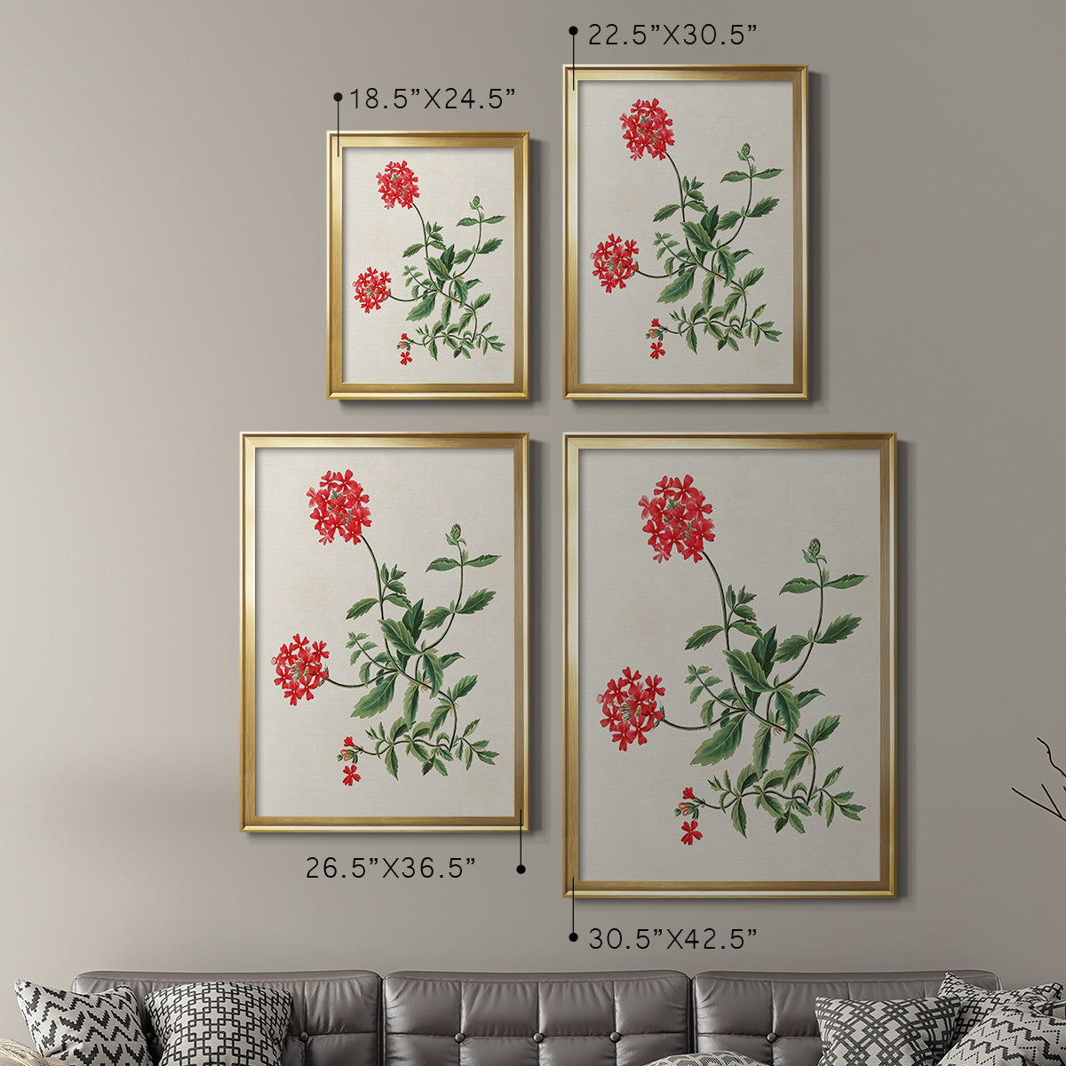 Flowers of the Seasons XI - Modern Framed Canvas Print