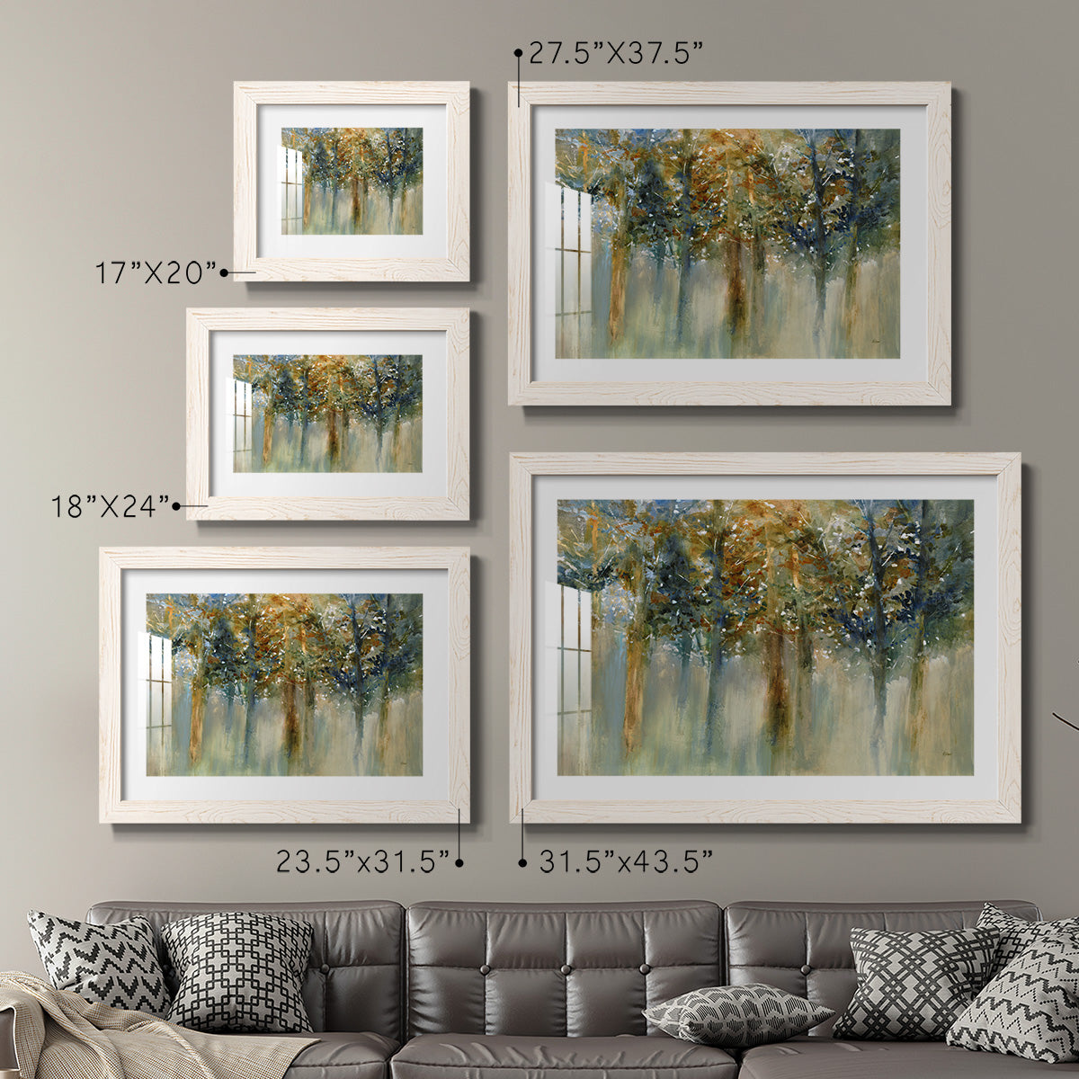 Rustic Leaves II - Barnwood Framed Art Print