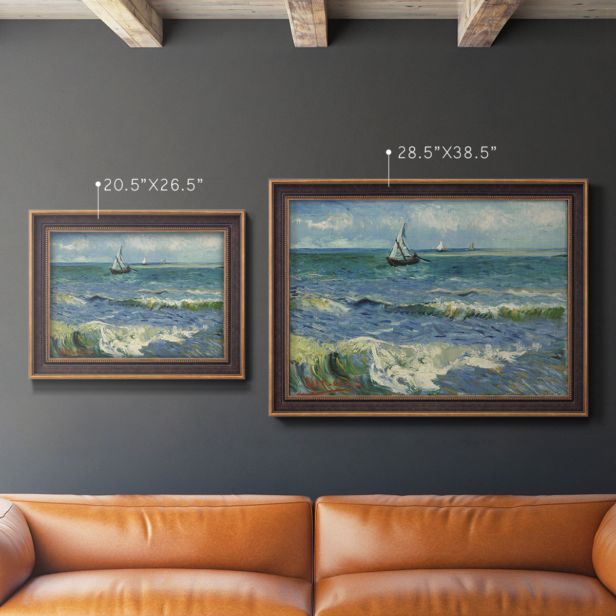 The Sea at Les Saintes - Ornate Framed Canvas Print