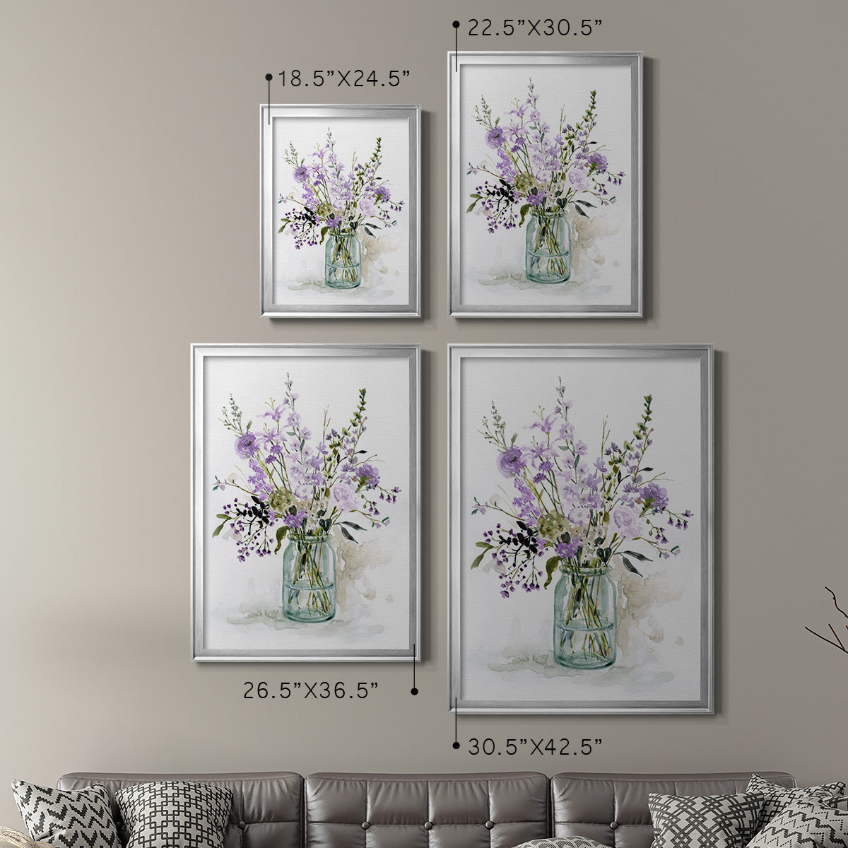 Purple Passion II - Modern Framed Canvas Print