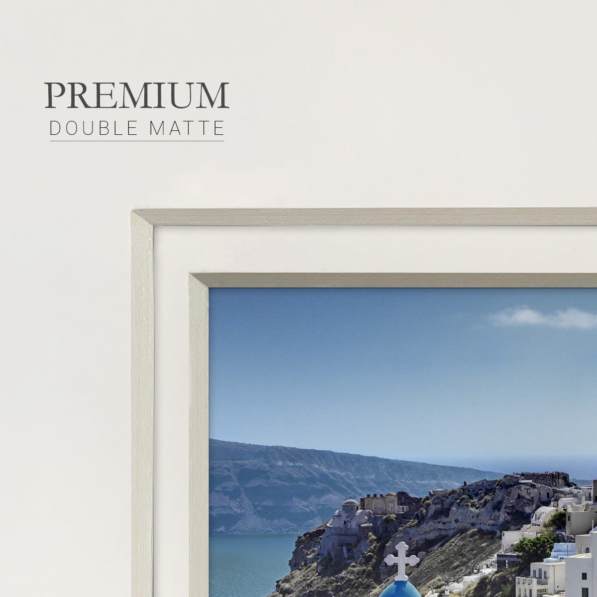 Santorini Saturday Premium Framed Print Double Matboard