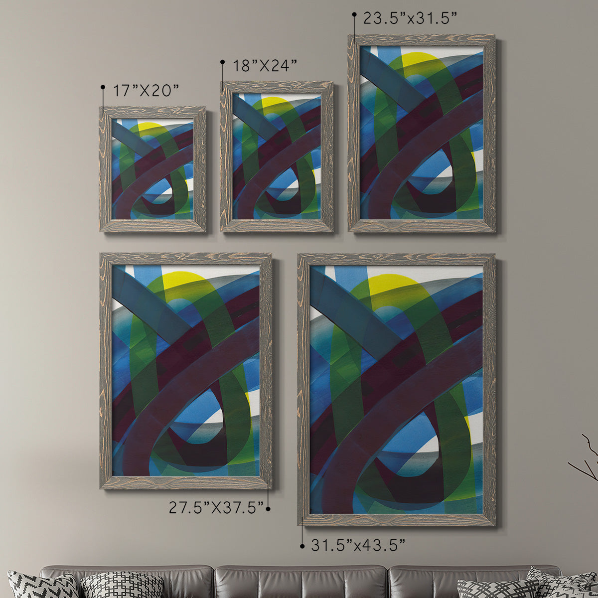 Cool Network I - Premium Framed Canvas 2 Piece Set - Ready to Hang