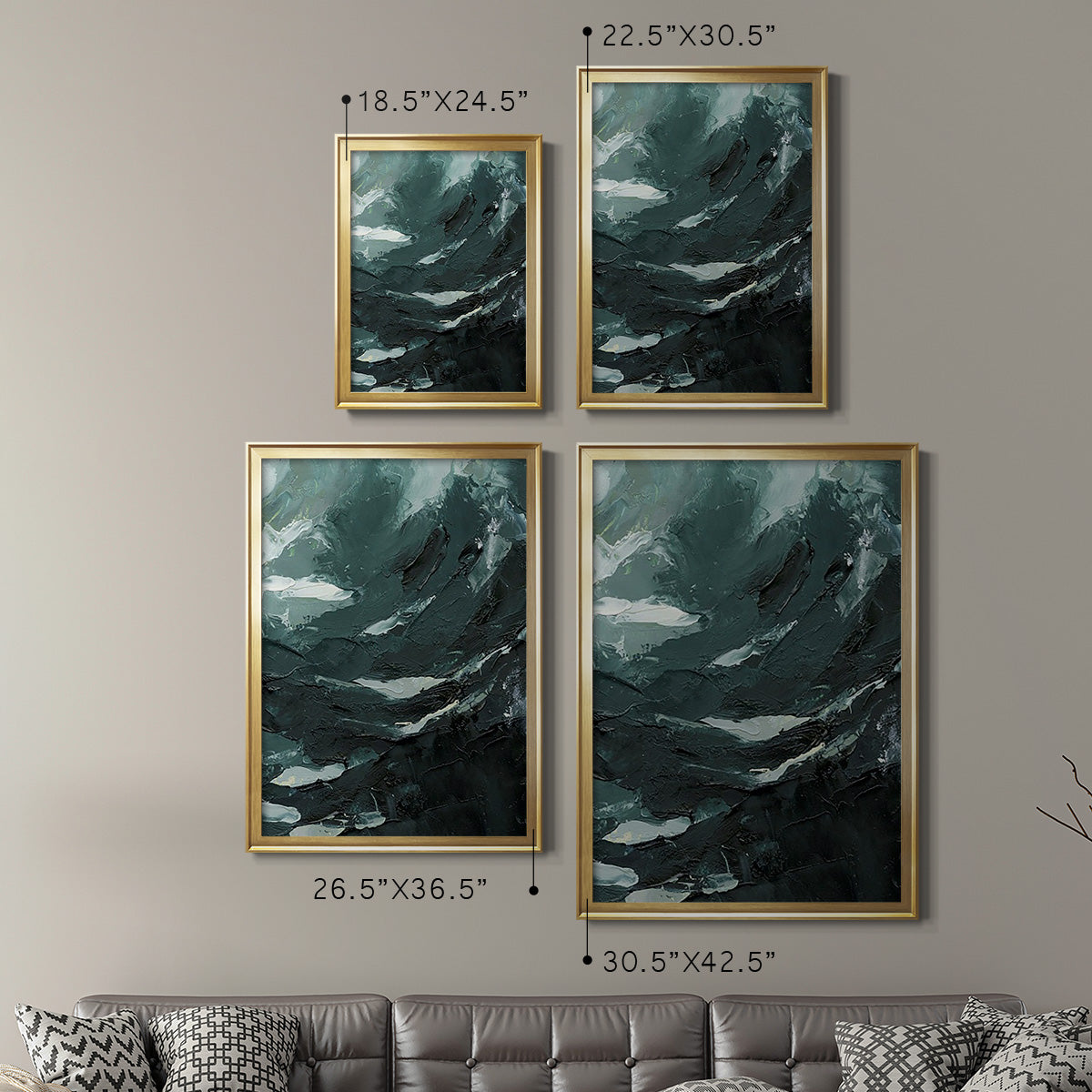 Lost in the Sea II - Modern Framed Canvas Print