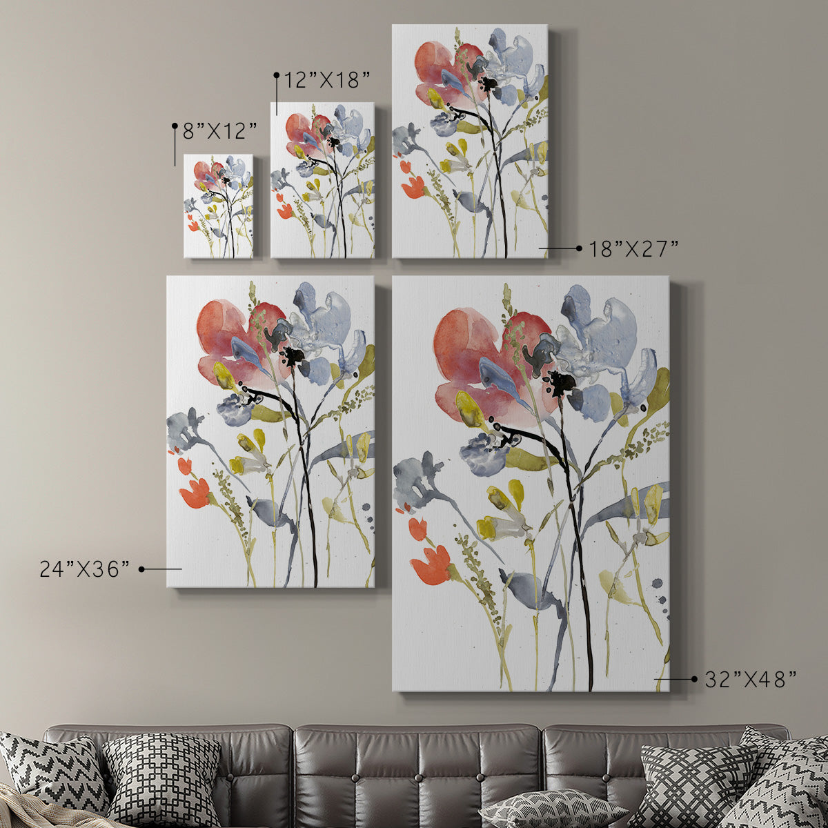 Flower Overlay I - Canvas Art Print