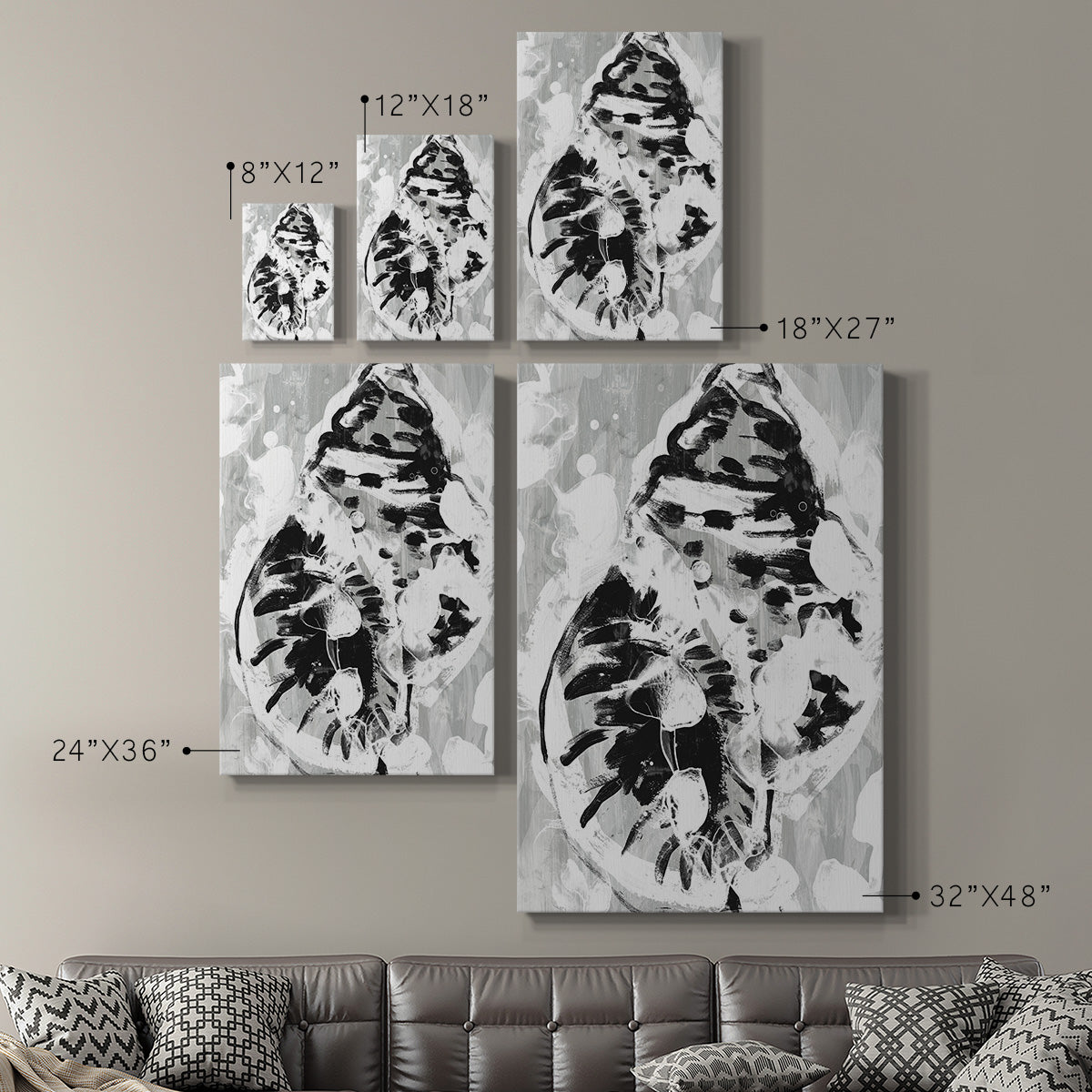 Ocean Inkblot IV - Canvas Art Print