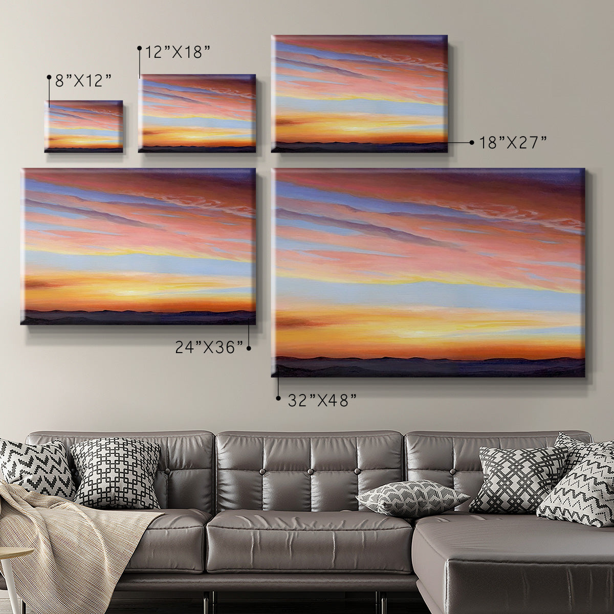 Ignited Dusk III - Canvas Art Print