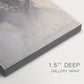 Close-up of a gallery-wrapped canvas corner showing a minimal composition with soft shading, highlighting texture and print detail.