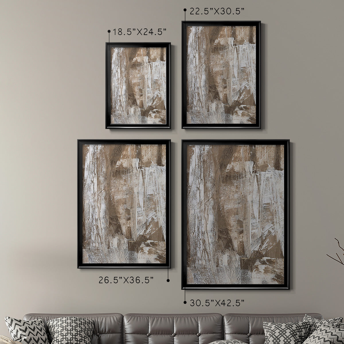 Bronzed I - Modern Framed Canvas Print