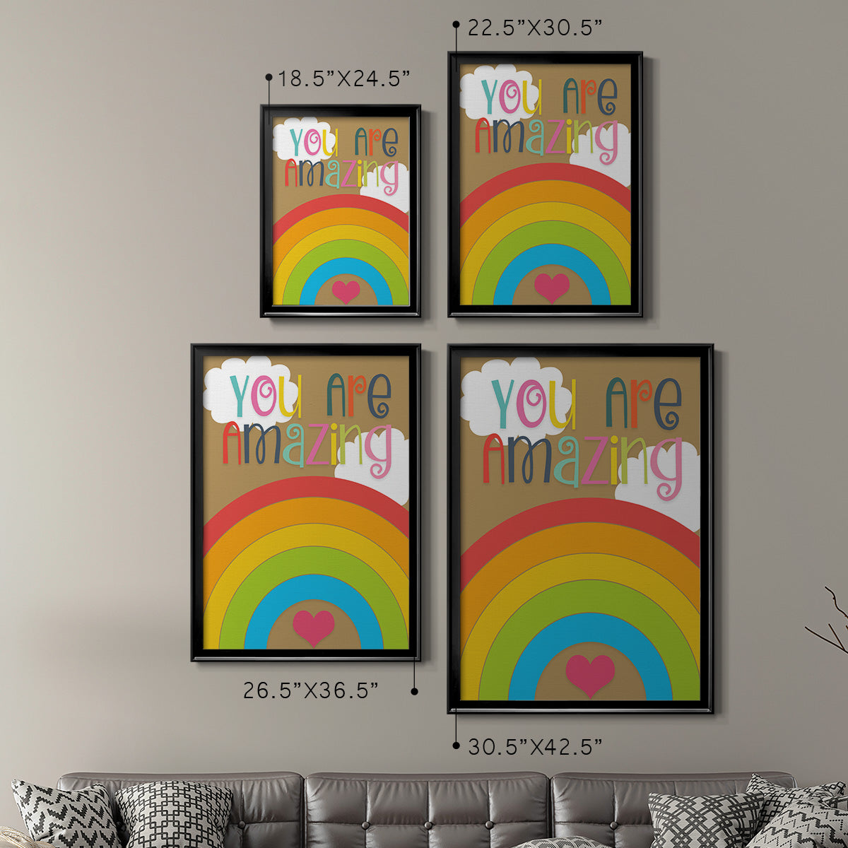 You Are Amazing - Modern Framed Canvas Print