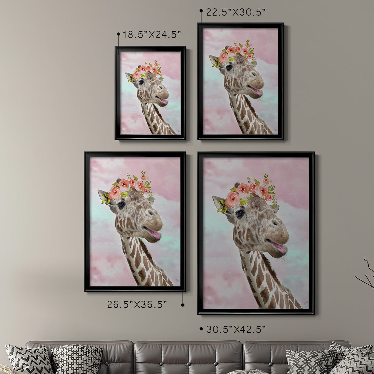 Floral Fun I - Modern Framed Canvas Print