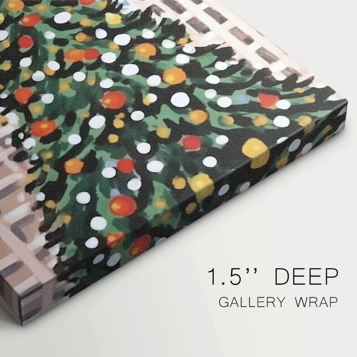 Pearled Midwinter Garland - Canvas Art Print