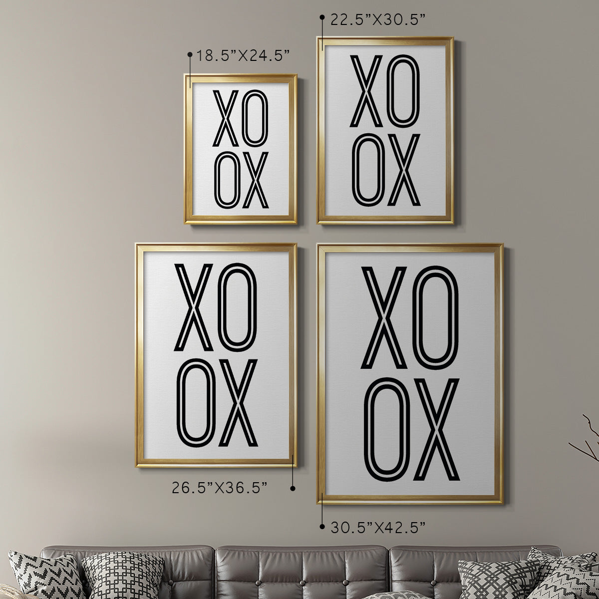 Bold Love I - Modern Framed Canvas Print