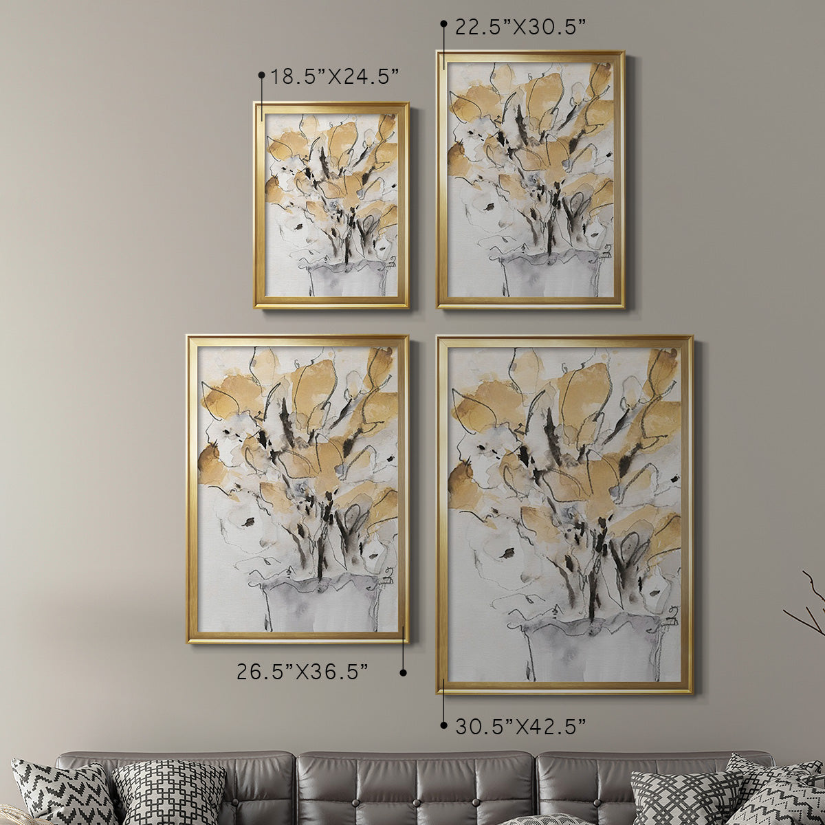 Seasonal Gatherings I - Modern Framed Canvas Print