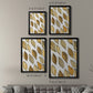 Patterned Leaf Shapes II - Modern Framed Canvas Print