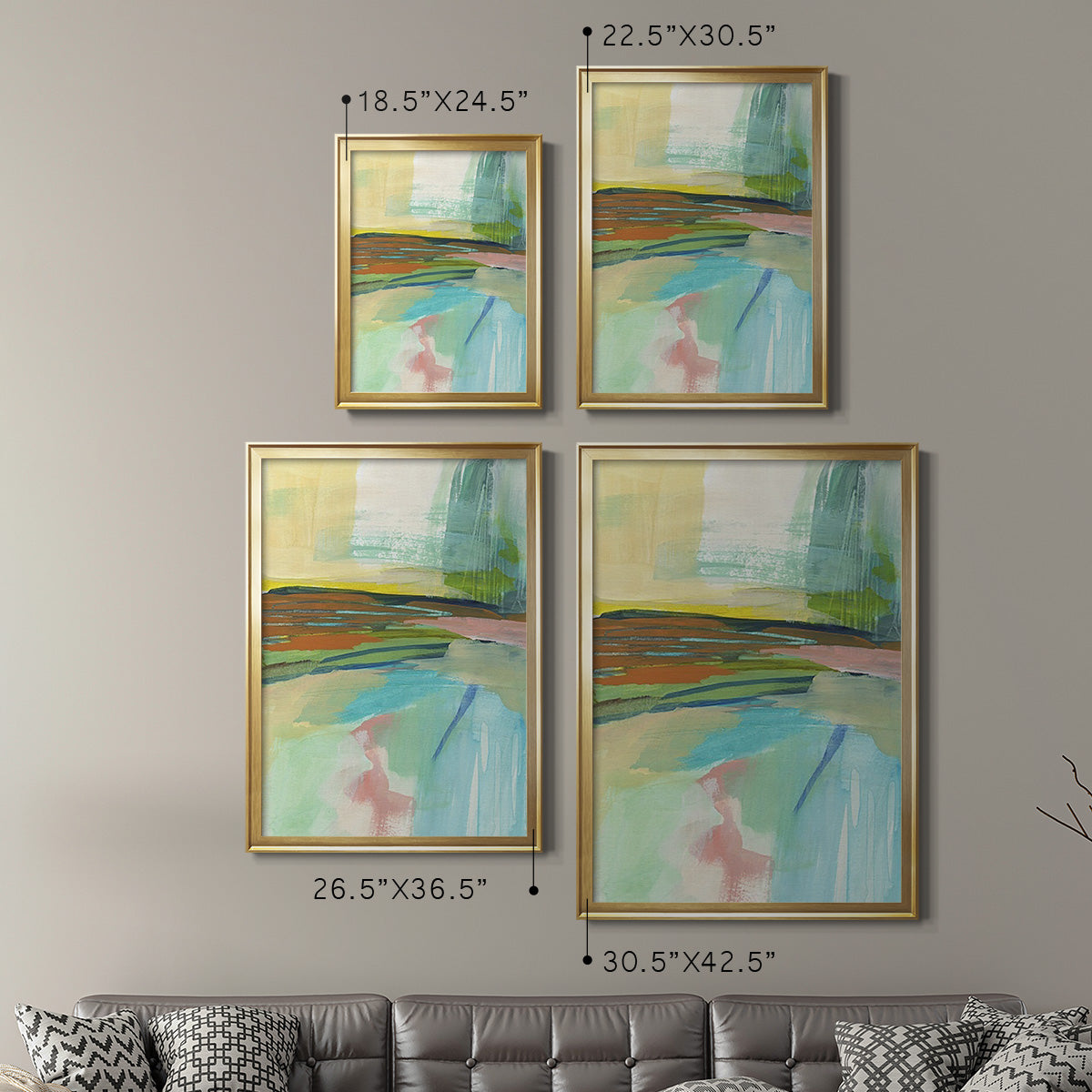 Radiant Horizon IV - Modern Framed Canvas Print