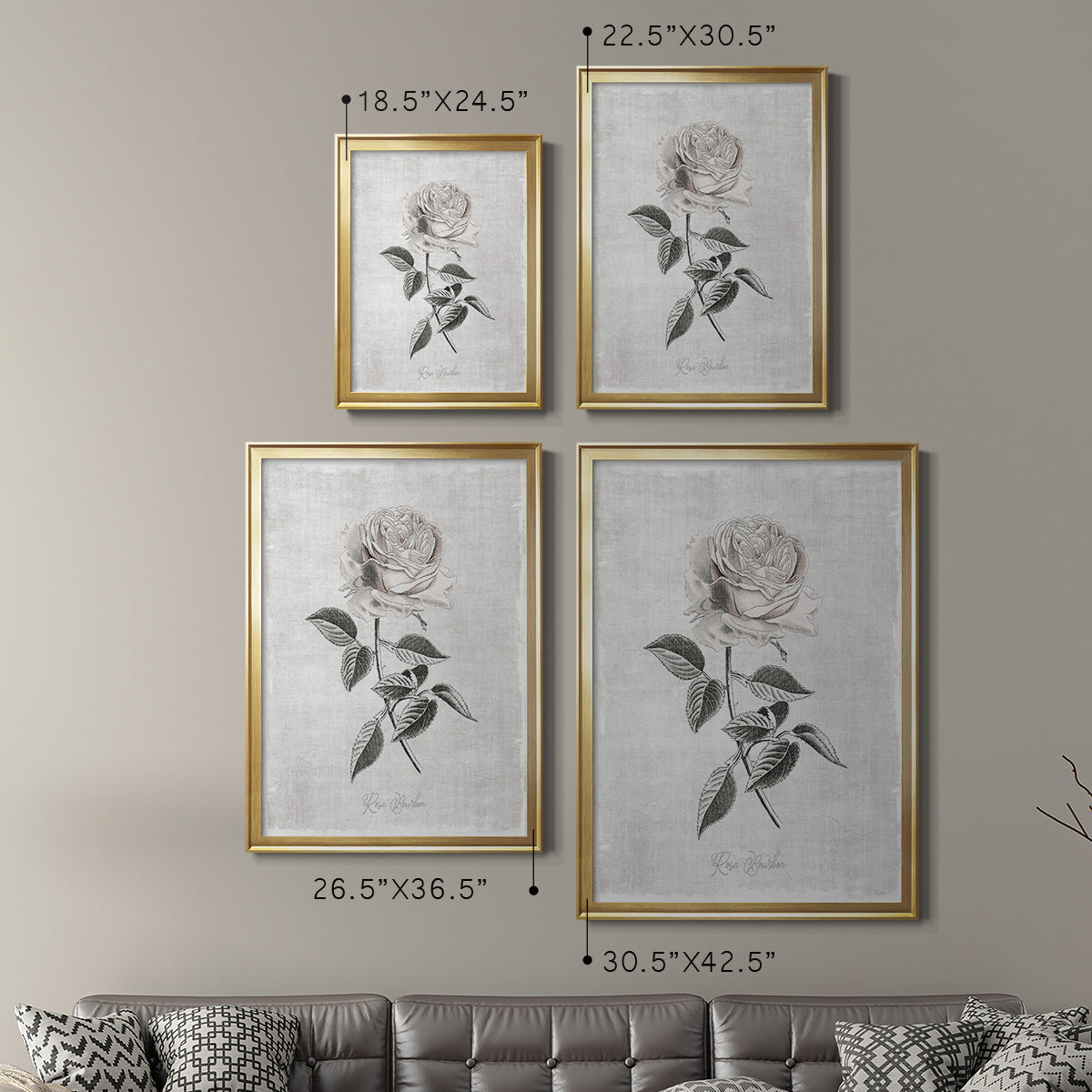 Vintage Botanical I - Modern Framed Canvas Print