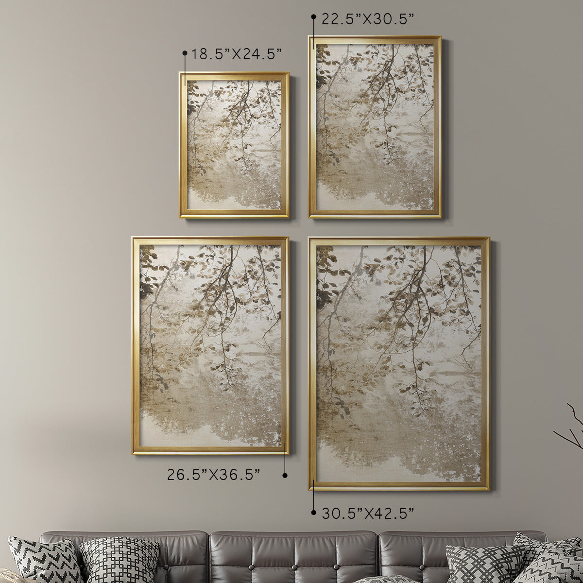 Fresco - Modern Framed Canvas Print