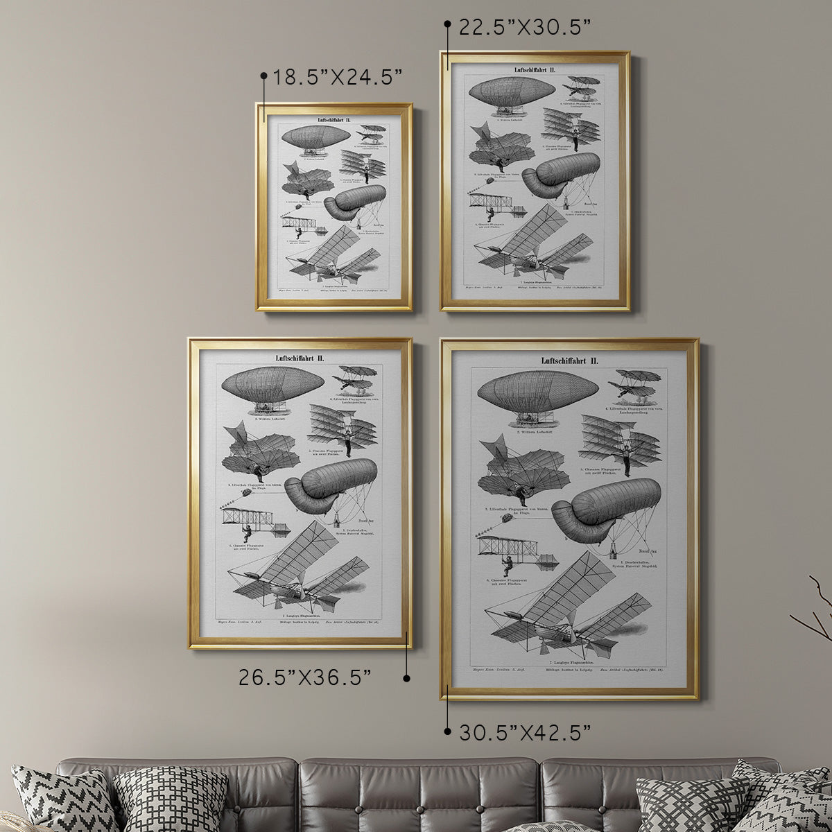 Industrial Flight - Modern Framed Canvas Print