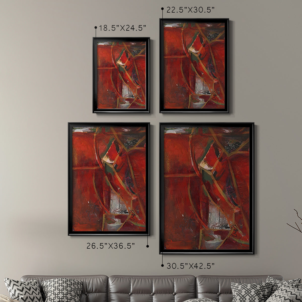 City Life II - Modern Framed Canvas Print