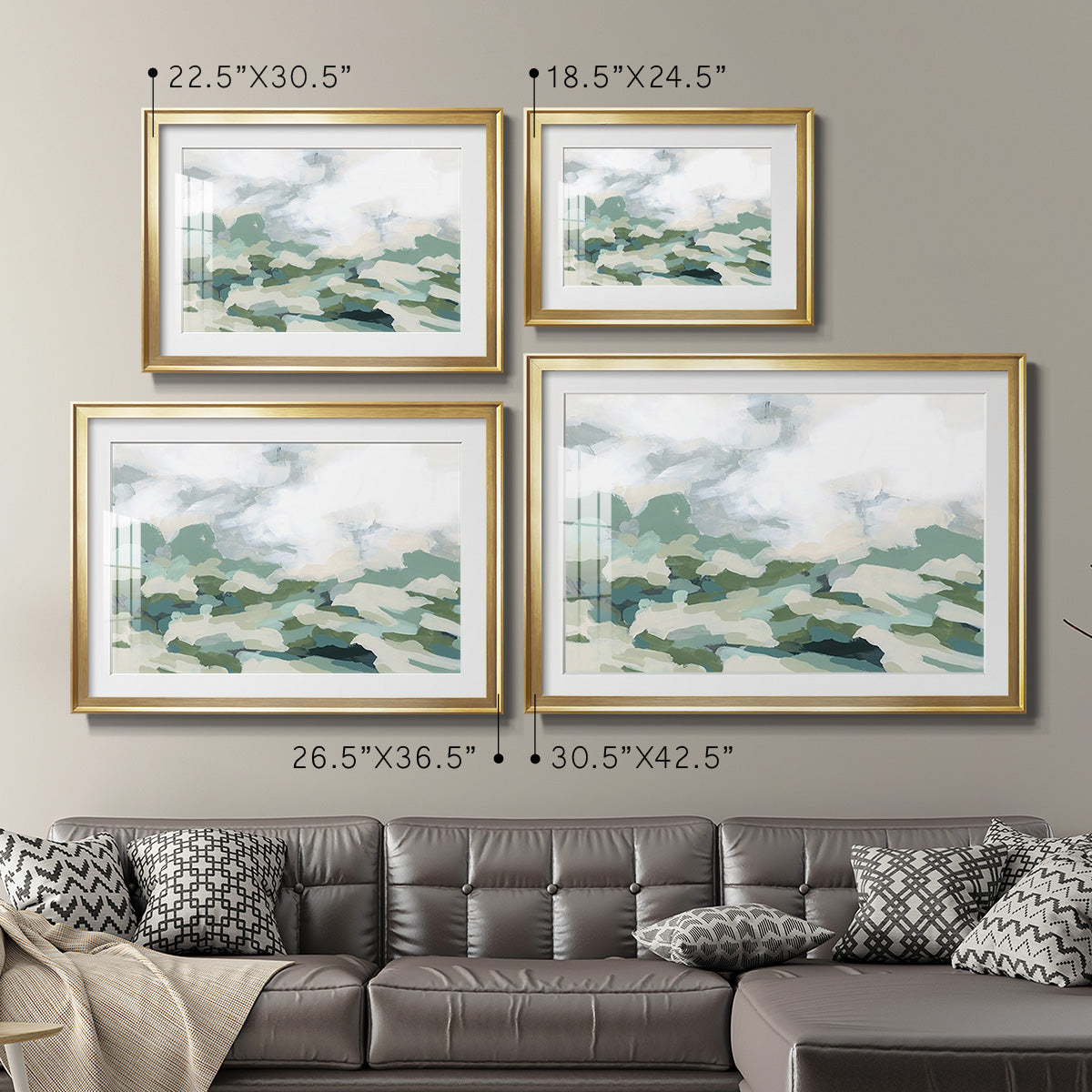 Verdant Hillside II Premium Framed Print - Ready to Hang