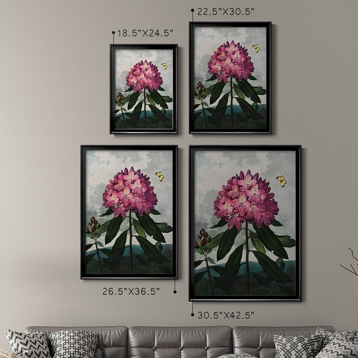 Temple of Flora X - Modern Framed Canvas Print