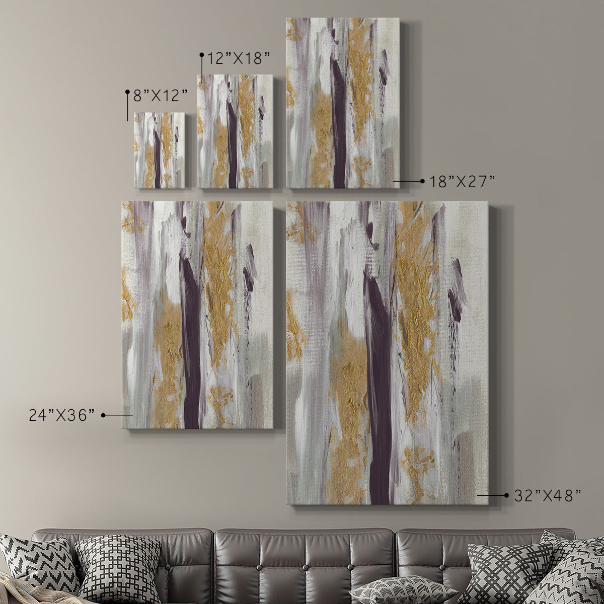 Tumultuous Amethyst II Premium Gallery Wrapped Canvas - Ready to Hang