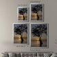 Sunset Silhouette - Modern Framed Canvas Print