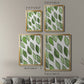 Patterned Leaf Shapes IV - Modern Framed Canvas Print