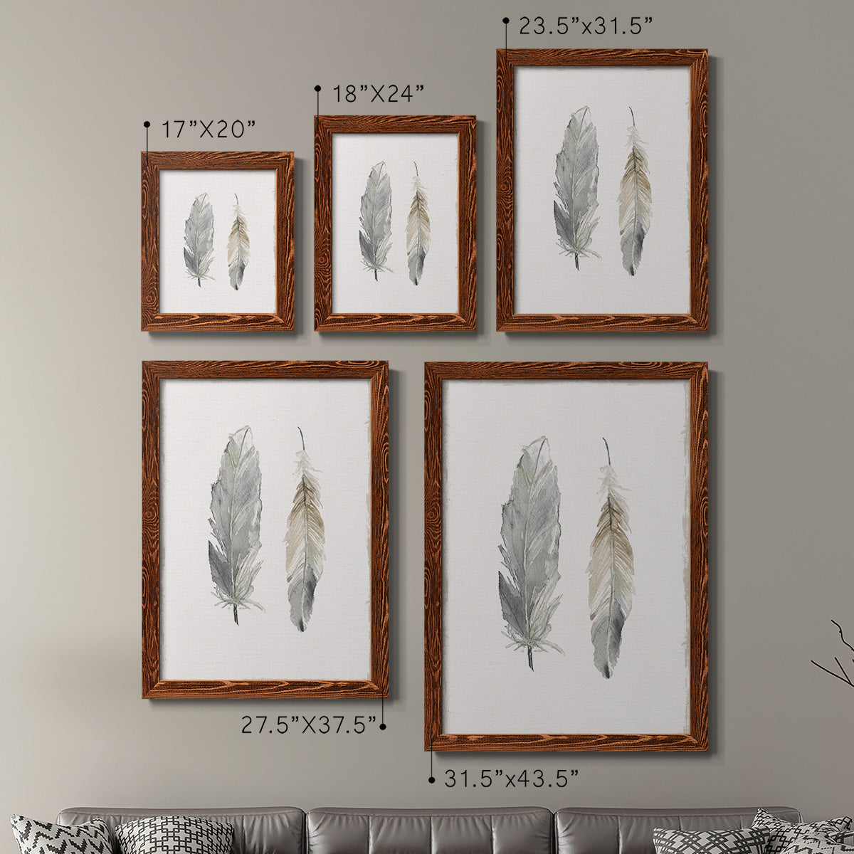 Flight of Fancy I - Premium Framed Canvas 2 Piece Set - Ready to Hang