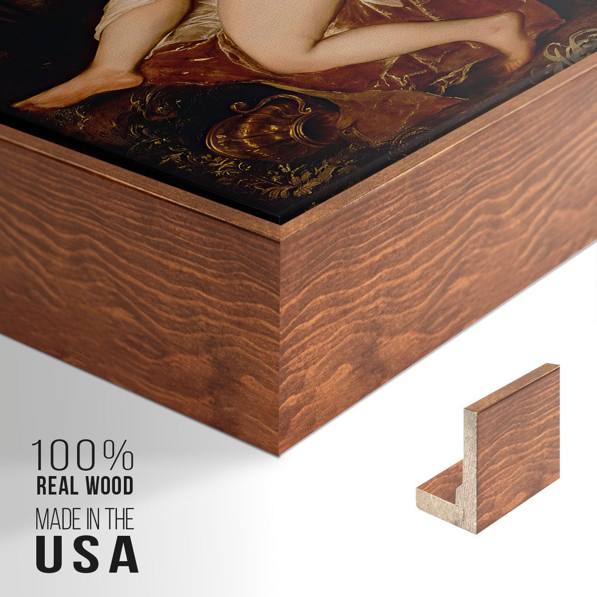 Venus and Adonis, 1554 - Floater Framed Canvas Print