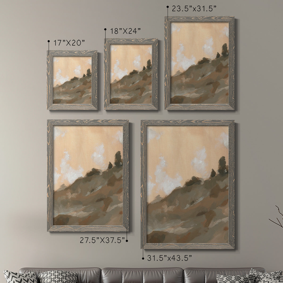 Hillside Walking Path III - Premium Framed Canvas 2 Piece Set - Ready to Hang