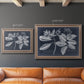 Foliage on Navy IV Premium Framed Canvas- Ready to Hang