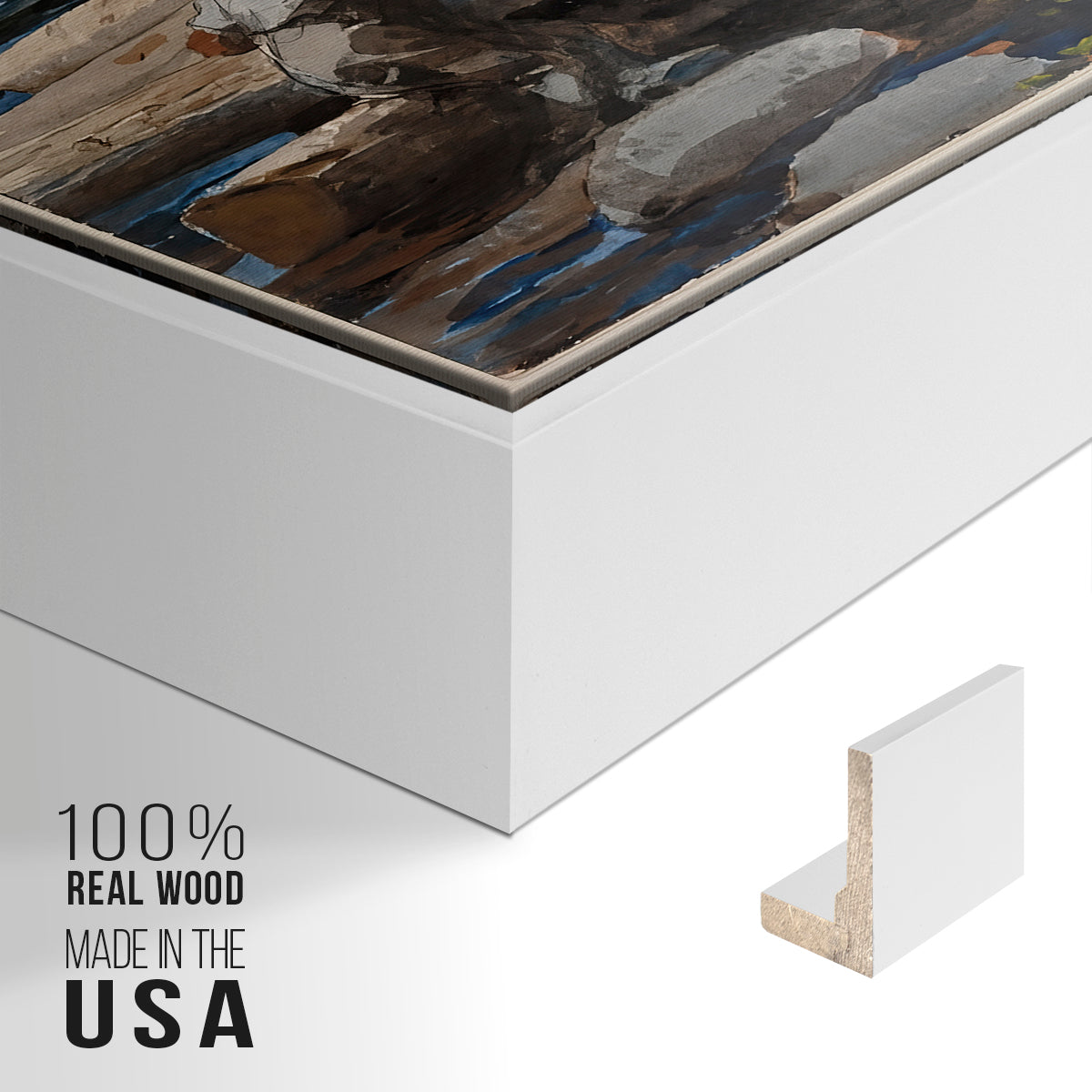 Hudson River, 1892 - Floater Framed Canvas Print