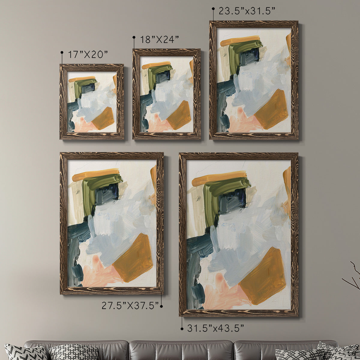 Palette Meld I - Premium Framed Canvas 2 Piece Set - Ready to Hang