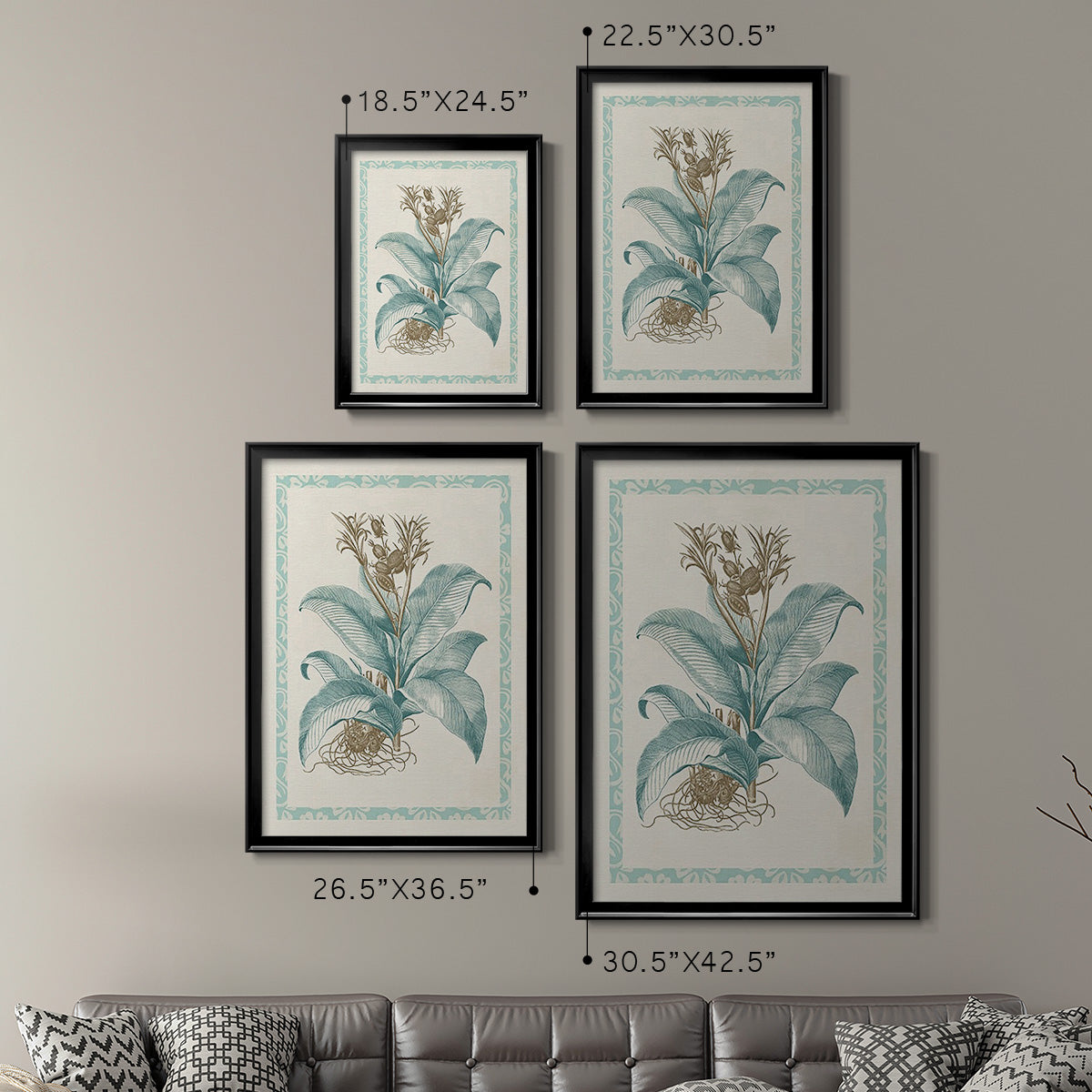 Willow Blue Besler III - Modern Framed Canvas Print