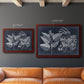 Foliage on Navy III Premium Framed Canvas- Ready to Hang