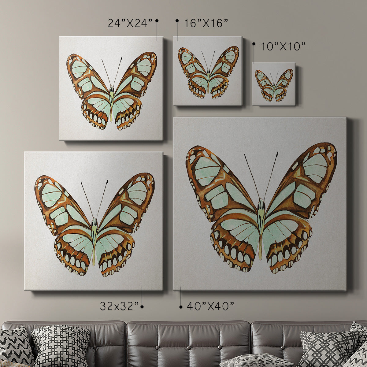 Mint Butterfly I - Canvas Art Print