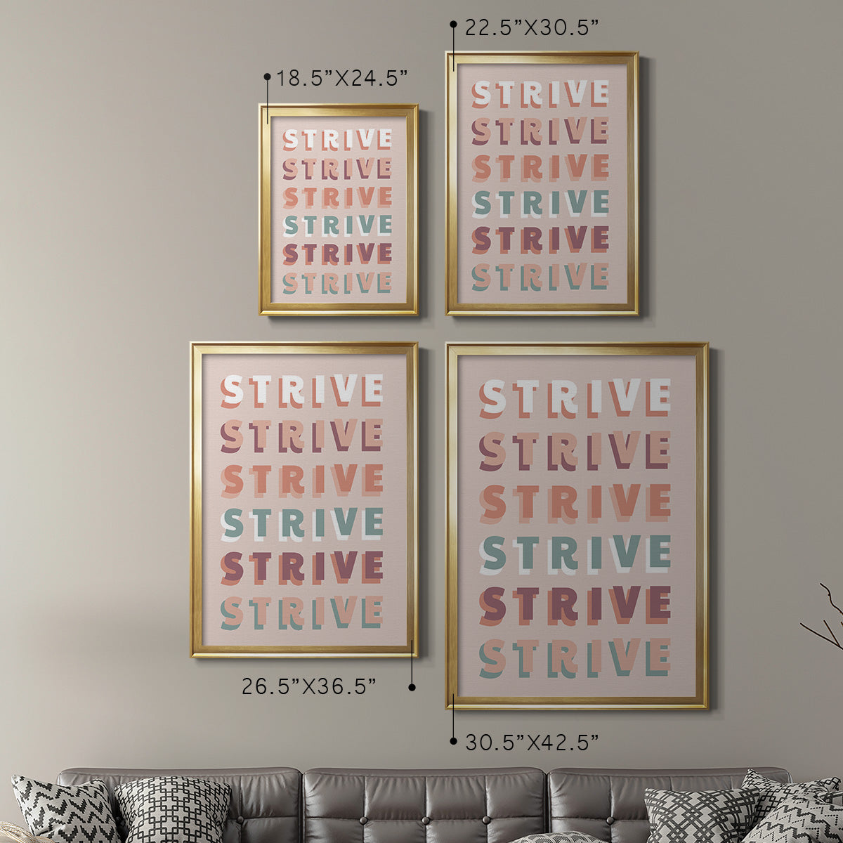 Strive - Modern Framed Canvas Print