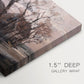 Canvas art print of a farmhouse and trees in muted evening landscape, highlighting texture and gallery-wrapped edges