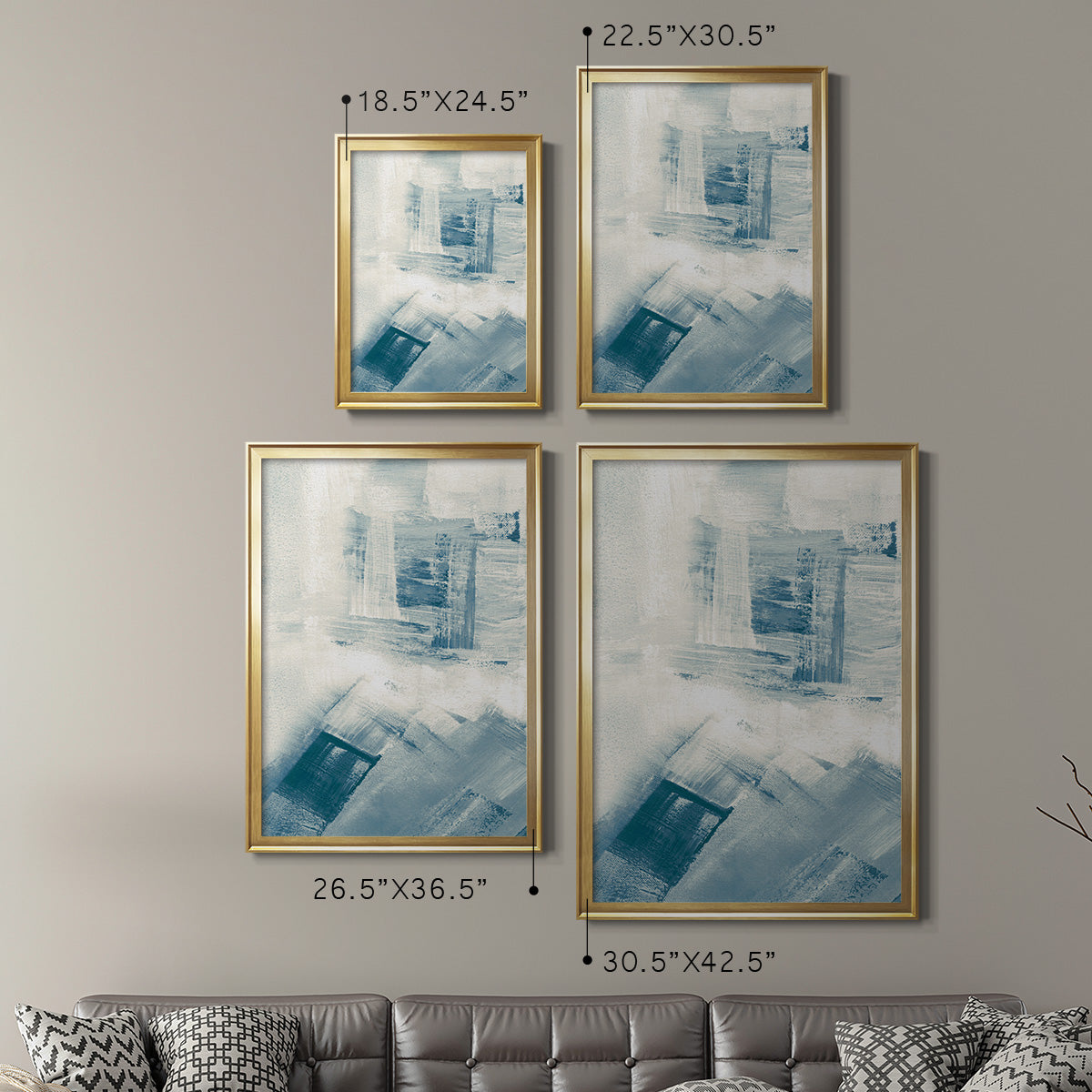 Wind Blown II - Modern Framed Canvas Print