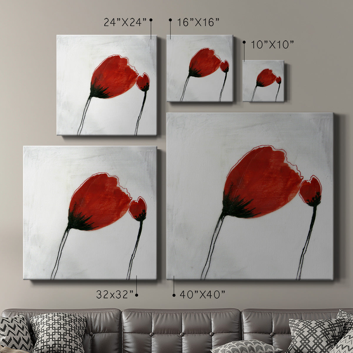 Red Drops IV - Canvas Art Print
