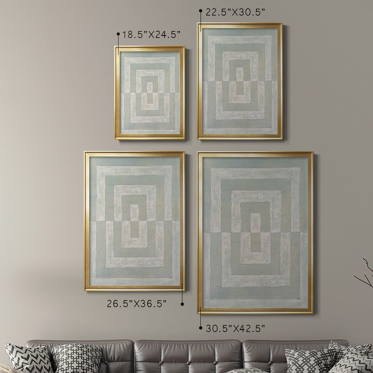 Inner Hall II - Modern Framed Canvas Print