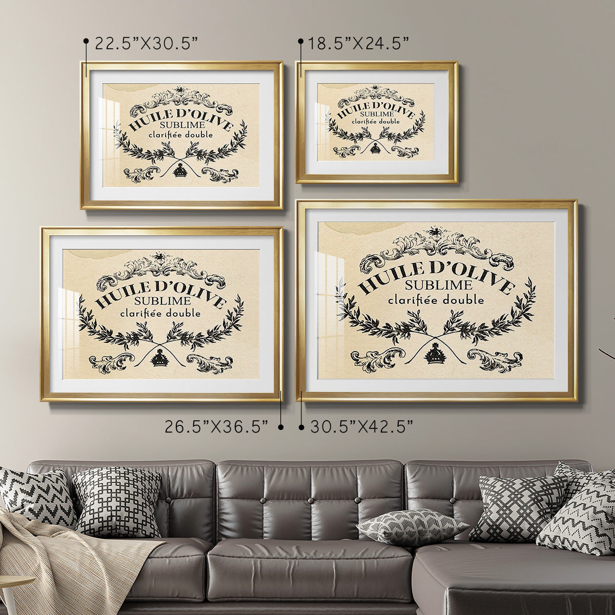 Antique French Label IV - Modern Framed Art Print