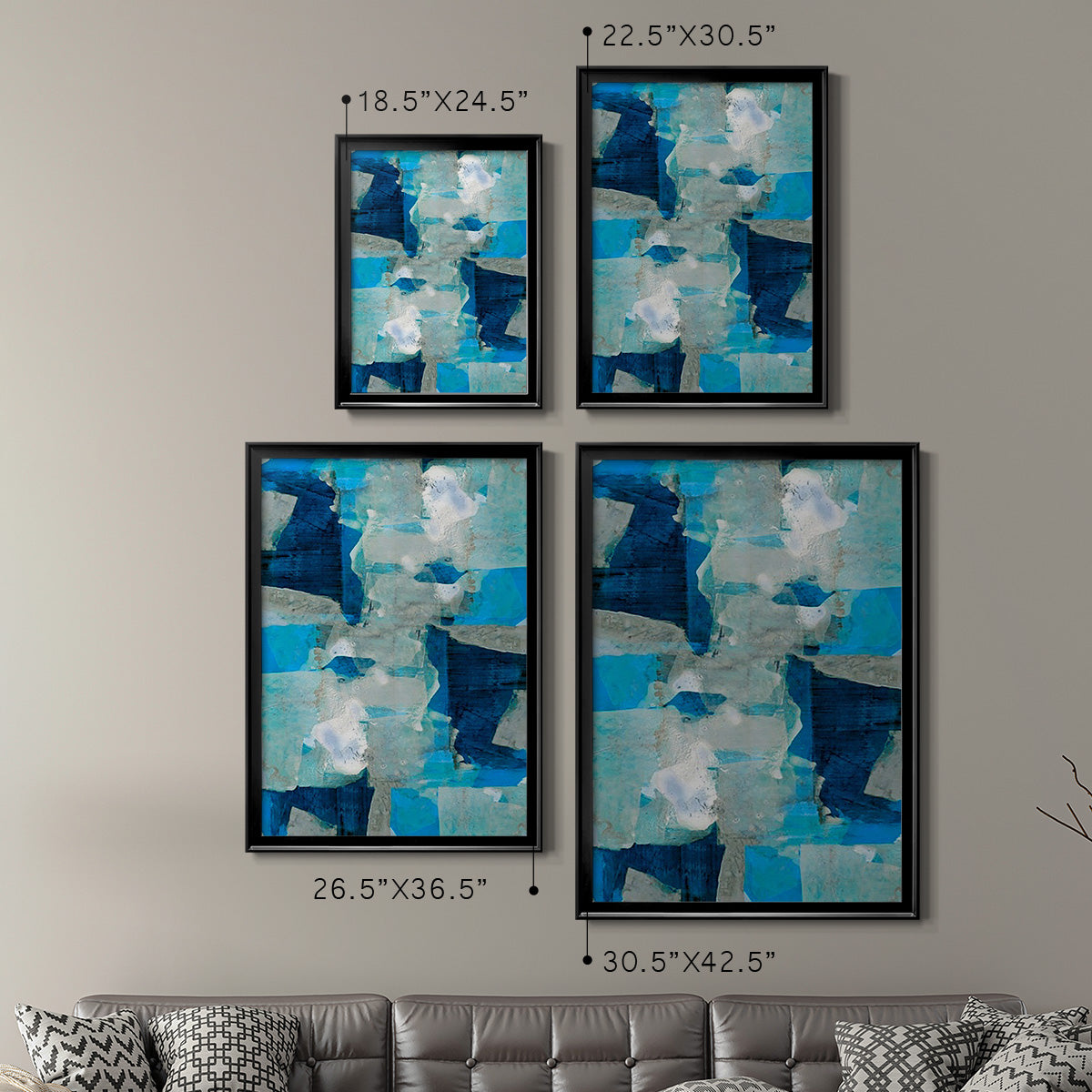 Impasto I - Modern Framed Canvas Print