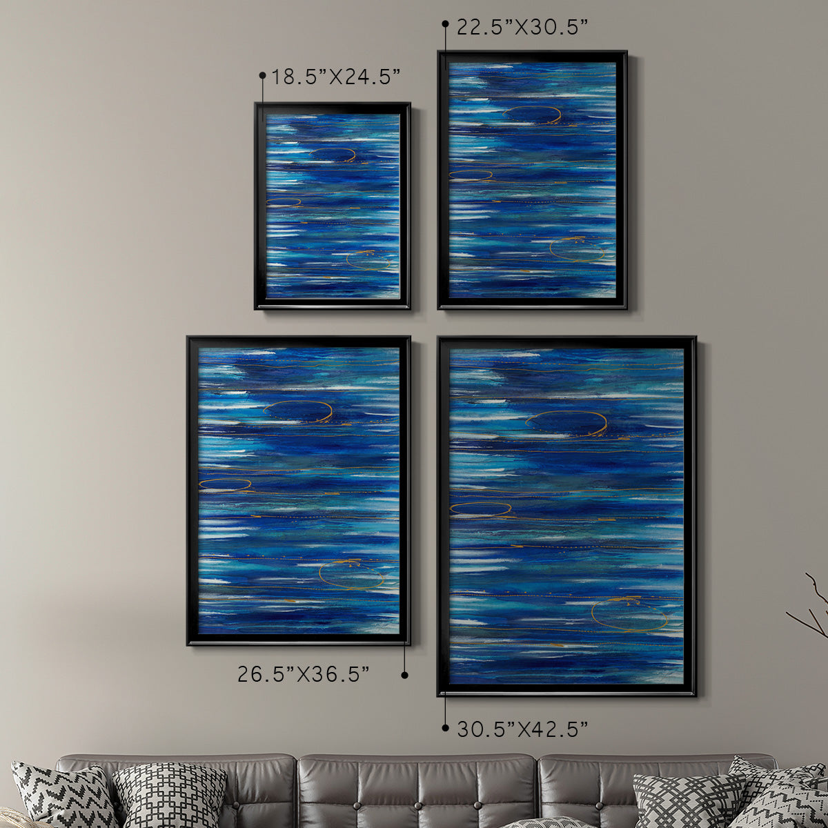 Waterworld - Modern Framed Canvas Print