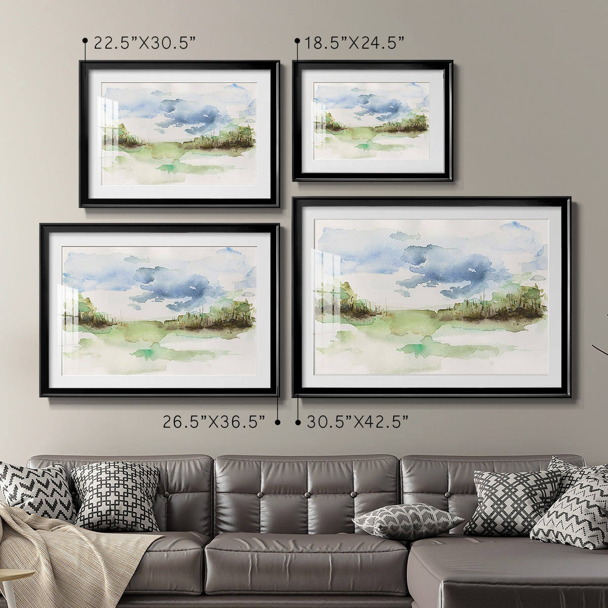 Brush Thickets I - Modern Framed Art Print