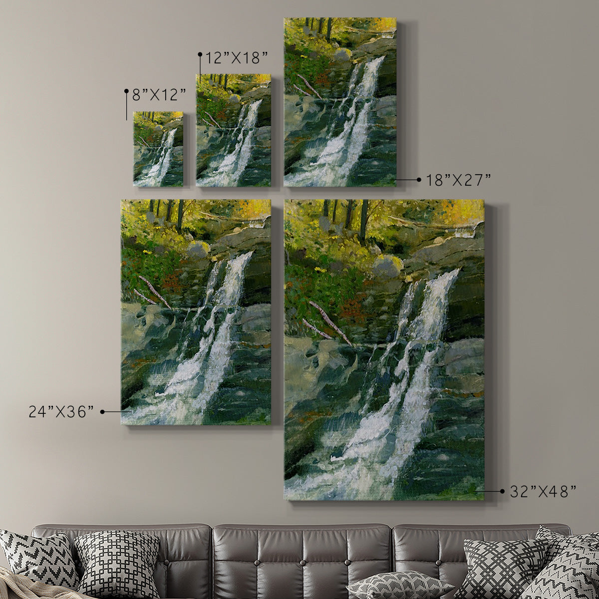 Kent Falls Premium Gallery Wrapped Canvas - Ready to Hang